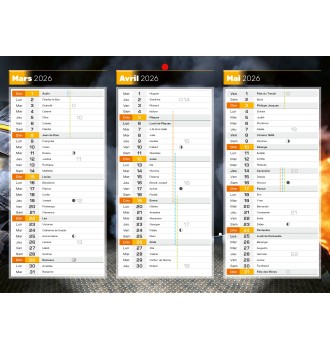 Calendrier en ligne 12 pages modèle 1