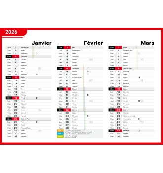 Calendrier en ligne 12 pages modèle 3
