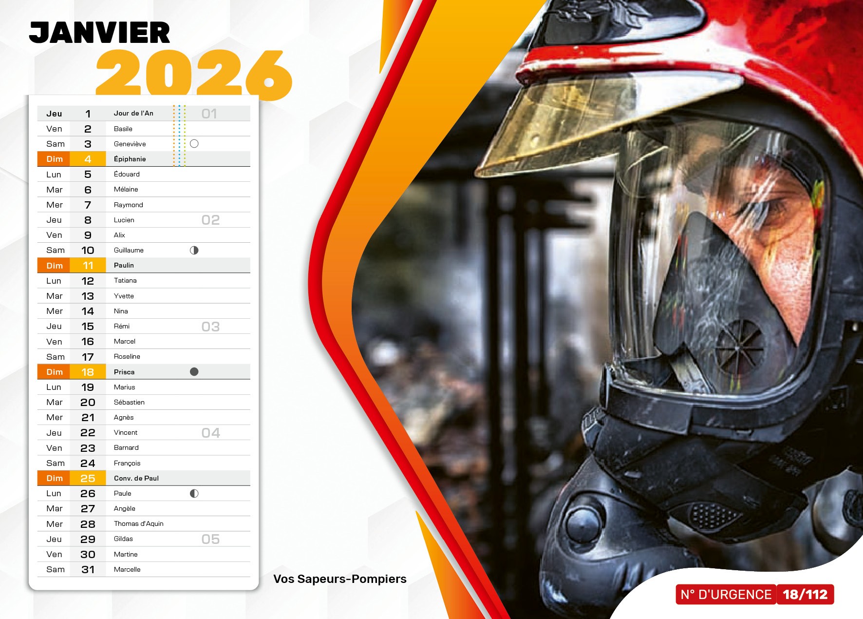 Calendrier en ligne 16 pages modèle 1