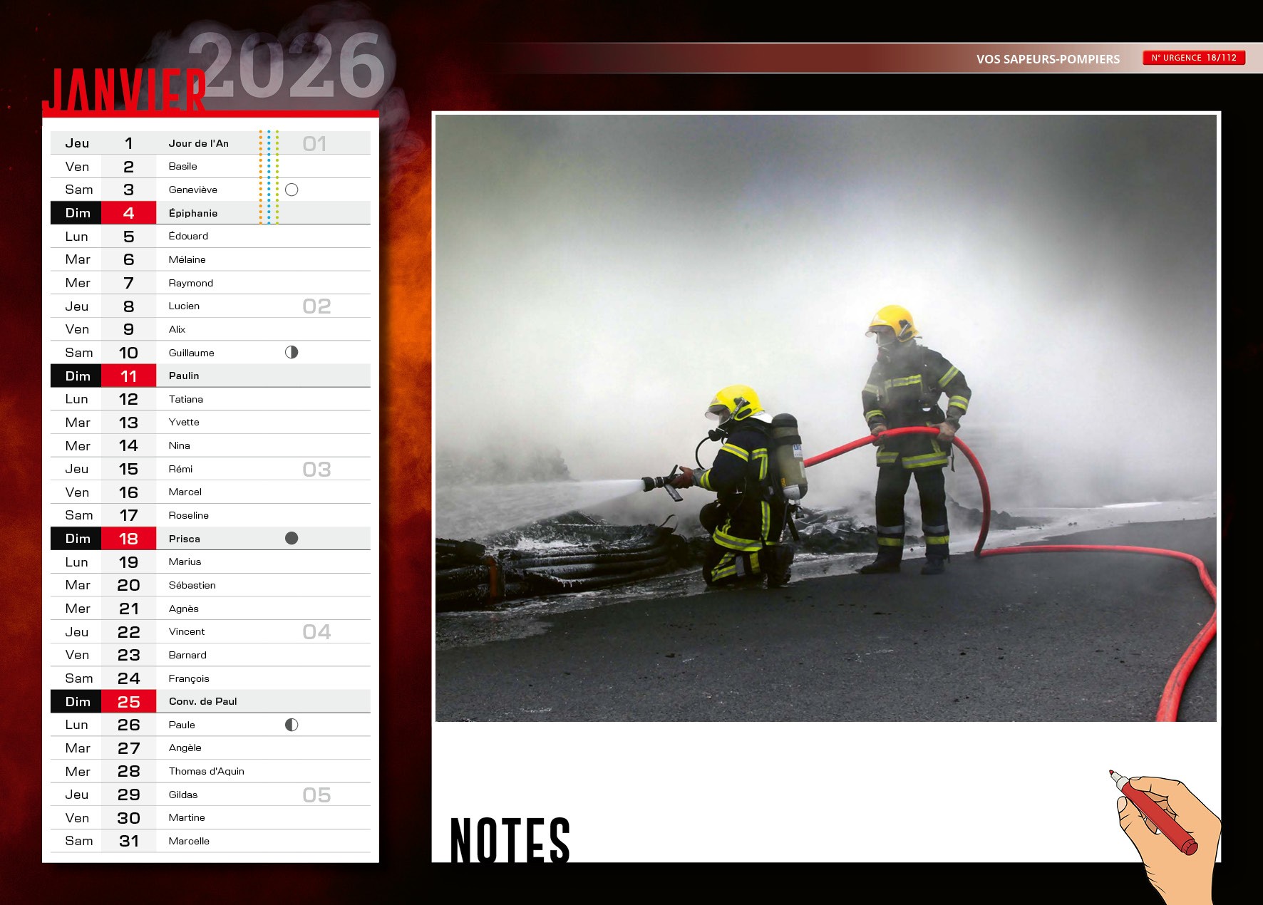 Calendrier en ligne 16 pages modèle 2