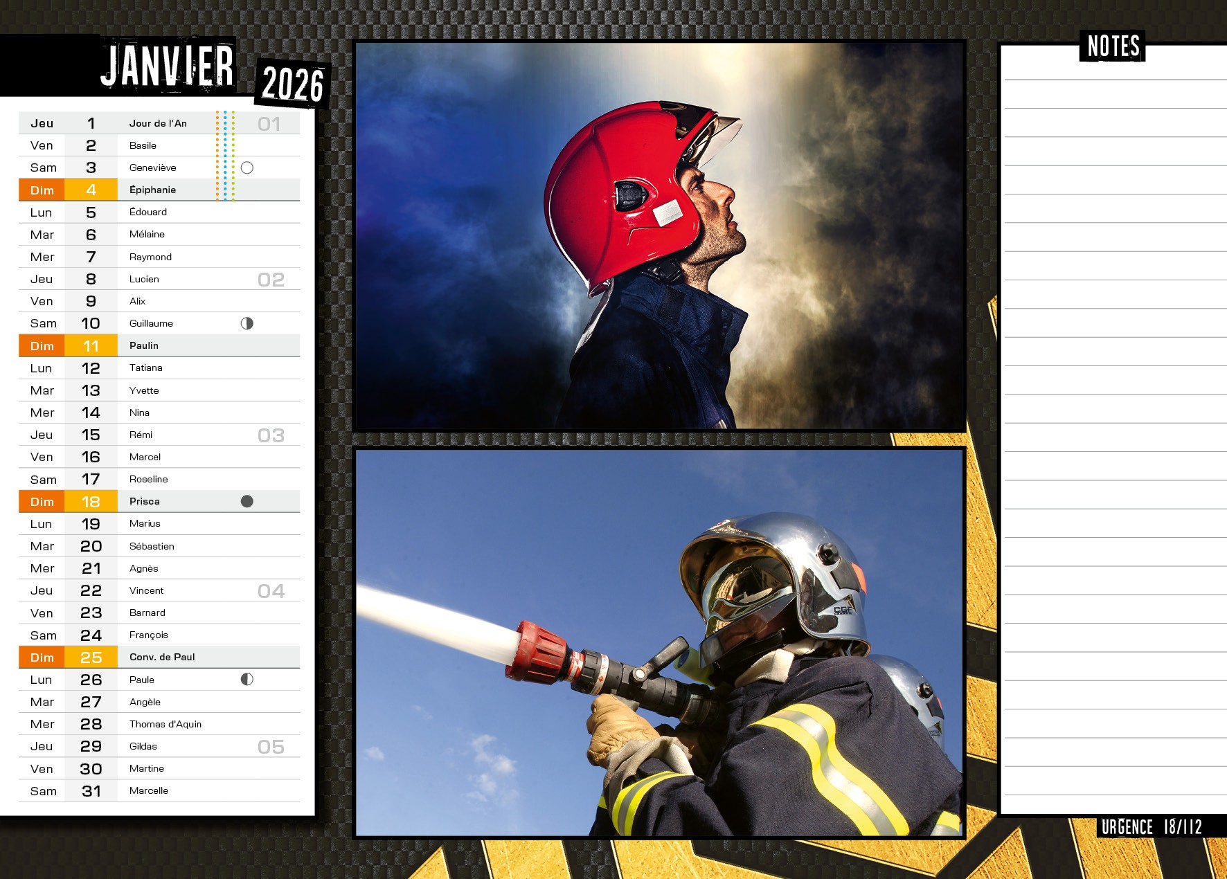 Calendrier en ligne 16 pages modèle 5