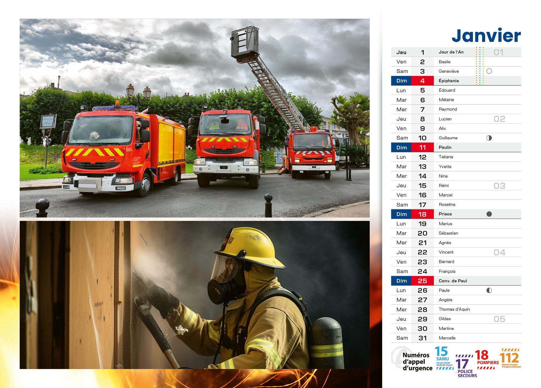 Calendrier en ligne 16 pages modèle 9