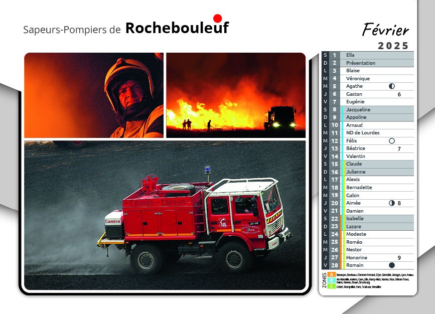 Calendrier en ligne 16 pages modèle 6