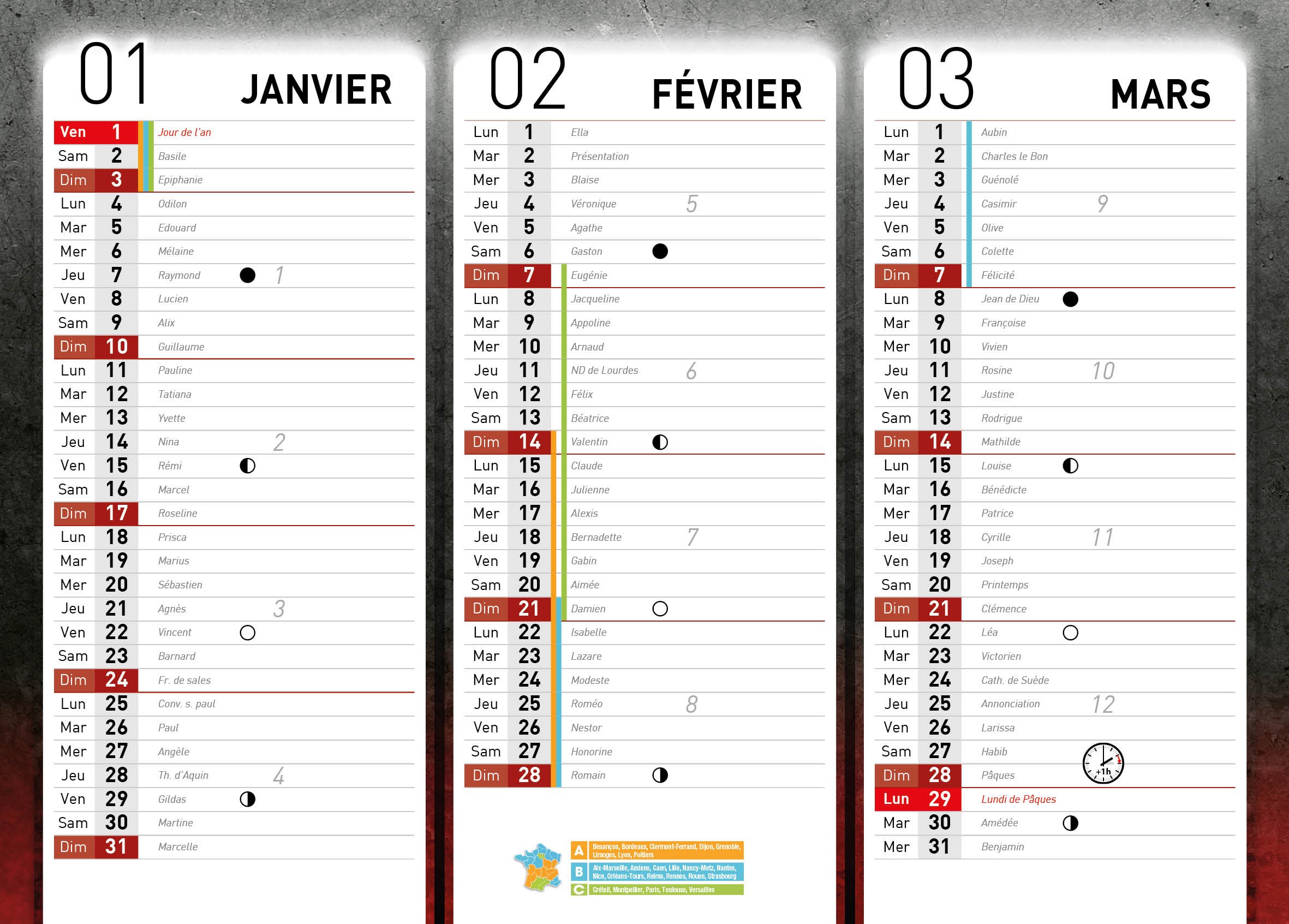 Calendrier en ligne 12 pages modèle 4