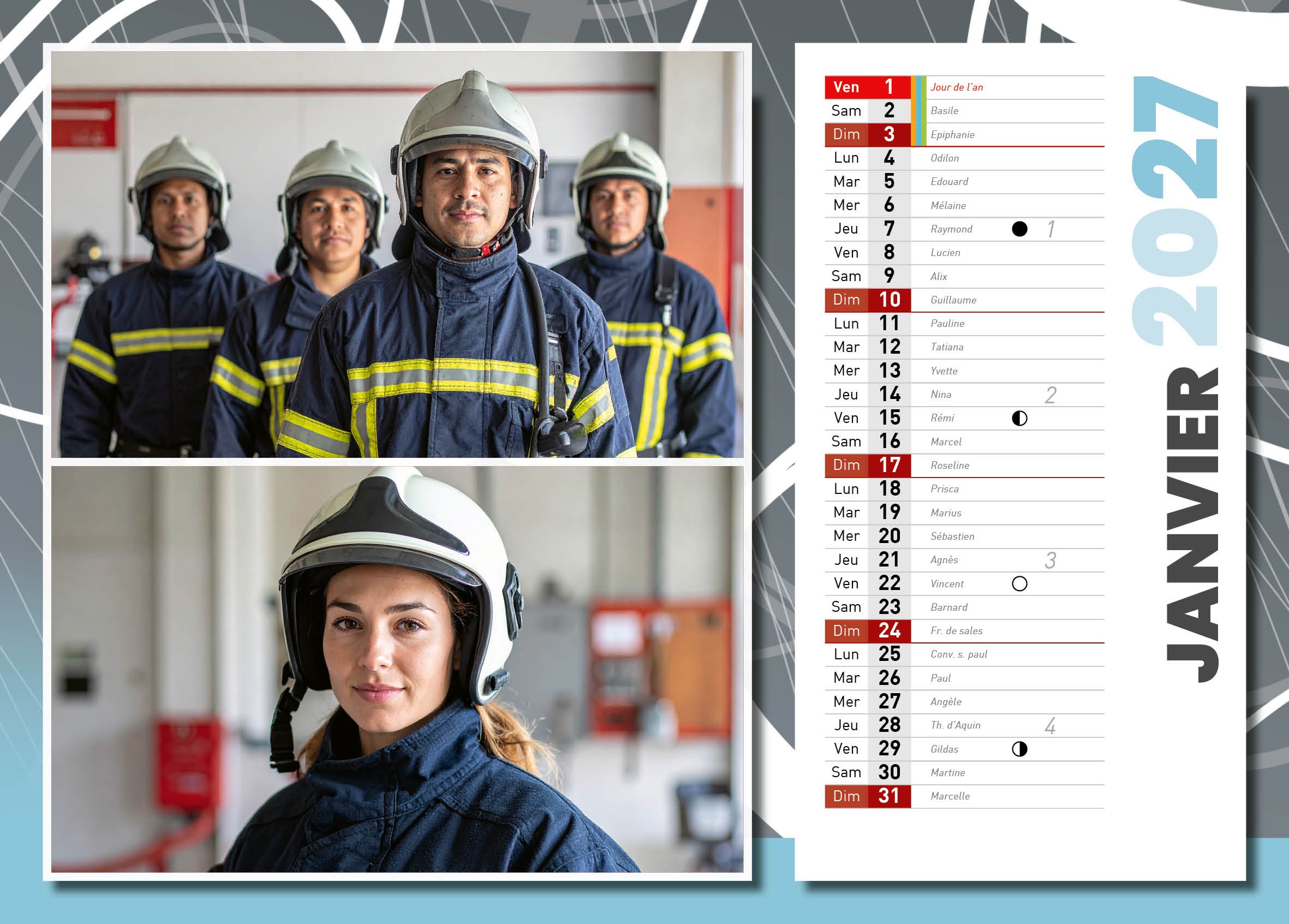 Calendrier en ligne 16 pages modèle 12