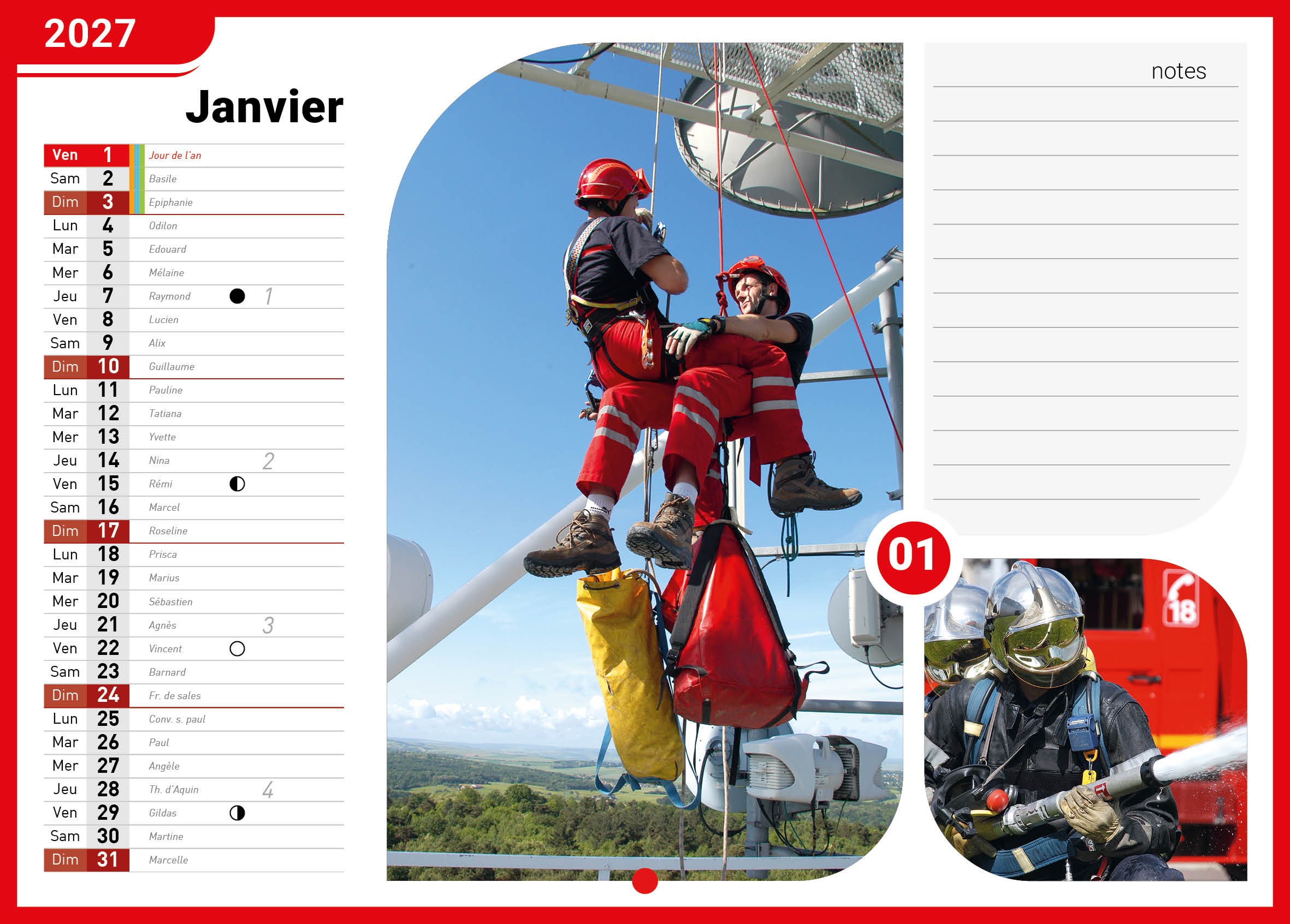 Calendrier en ligne 16 pages modèle 3