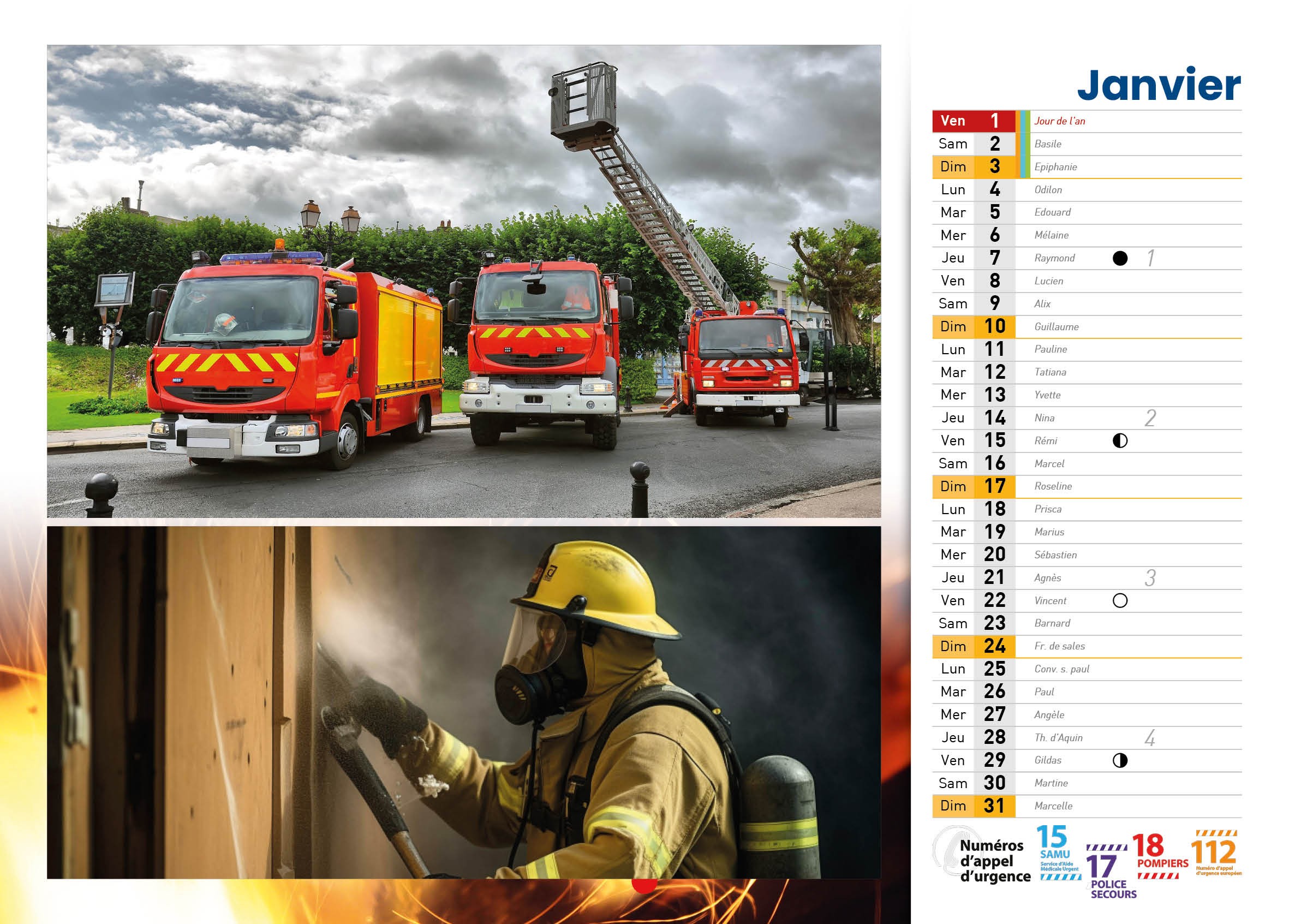 Calendrier en ligne 16 pages modèle 9