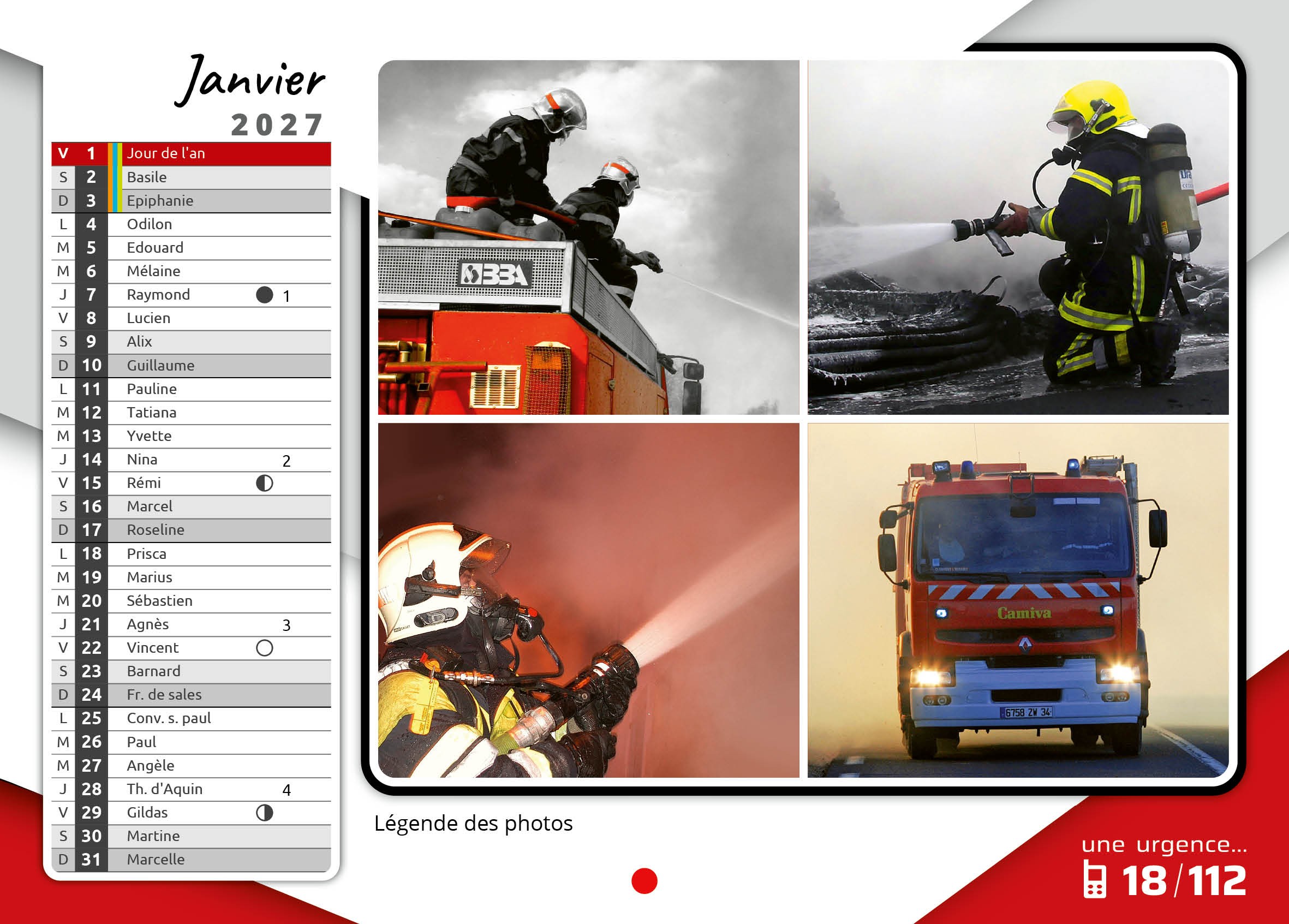 Calendrier en ligne 16 pages modèle 6