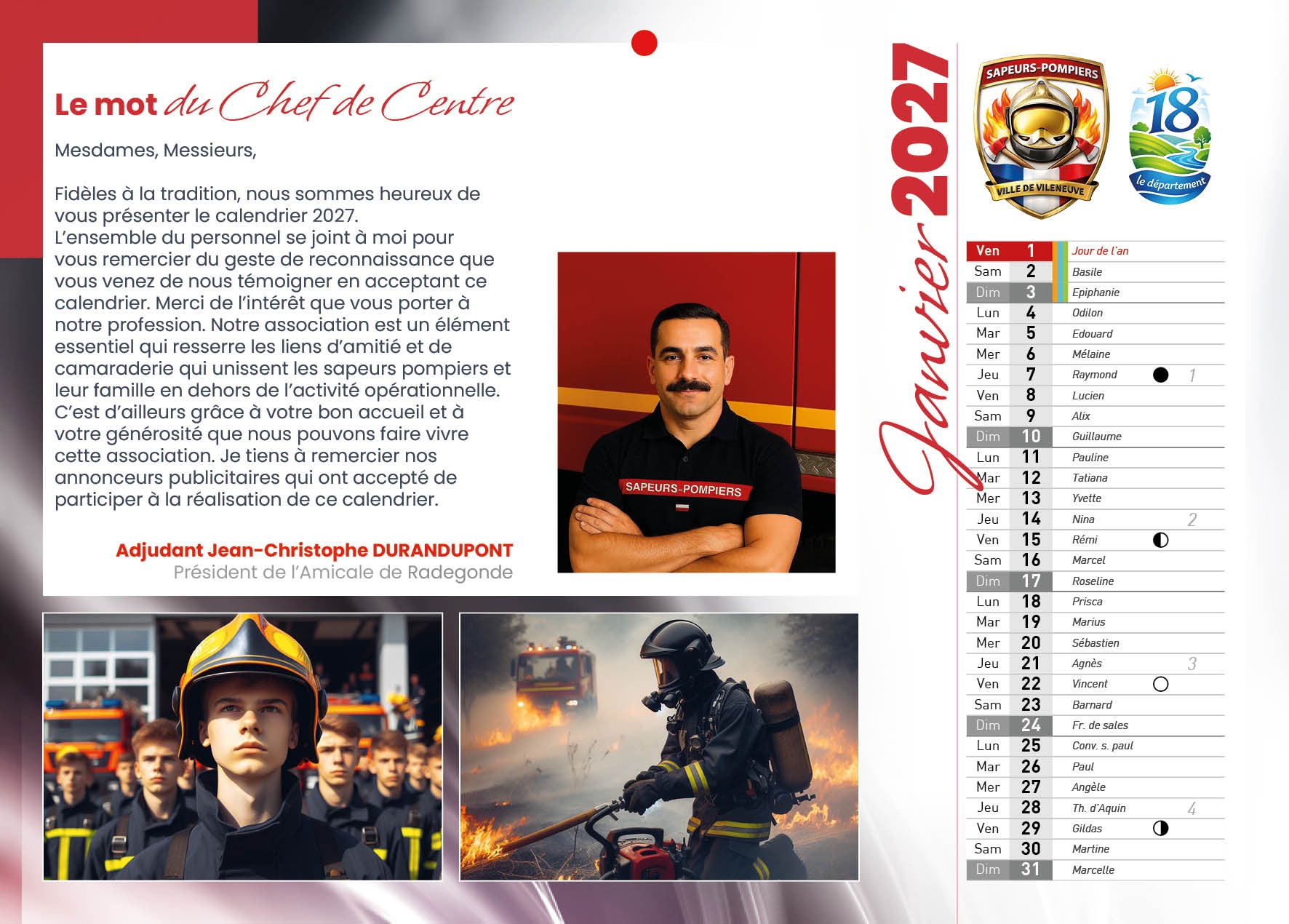 Calendrier en ligne 16 pages modèle 7