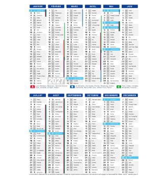 Calendriers de poche